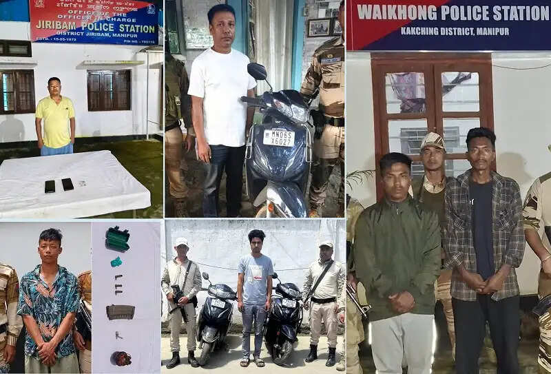 मणिपुर में पांच संदिग्ध उग्रवादी कैडर गिरफ्तार