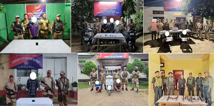 मणिपुर में उग्रवादियों पर पुलिस का शिकंजा, हथियारों का जखीरा और 5 किलो अफीम बरामद