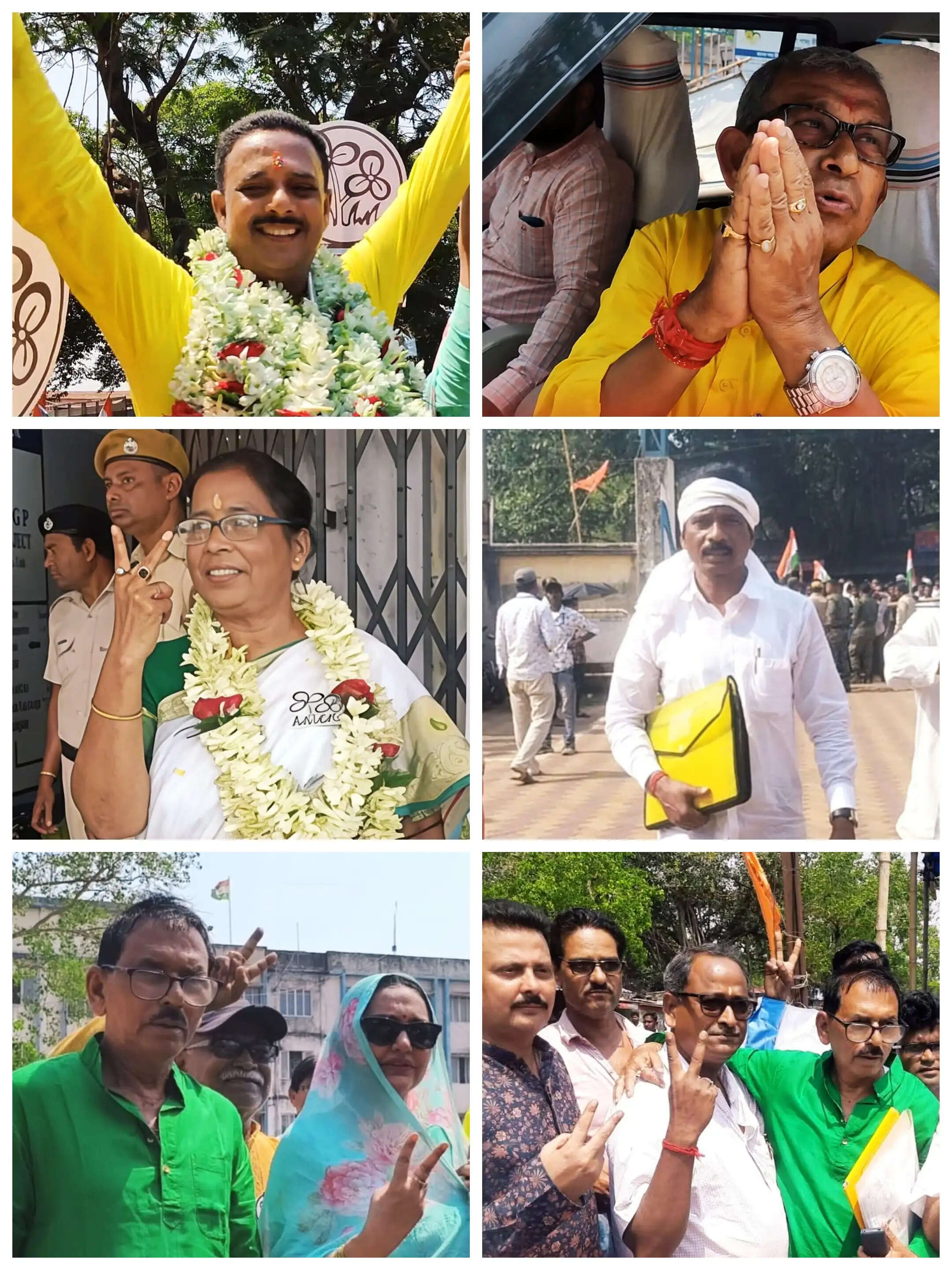 चुनाव 26 : खड़गपुर एसडीओ कार्यालय में तृणमूल प्रत्याशियों का नामांकन