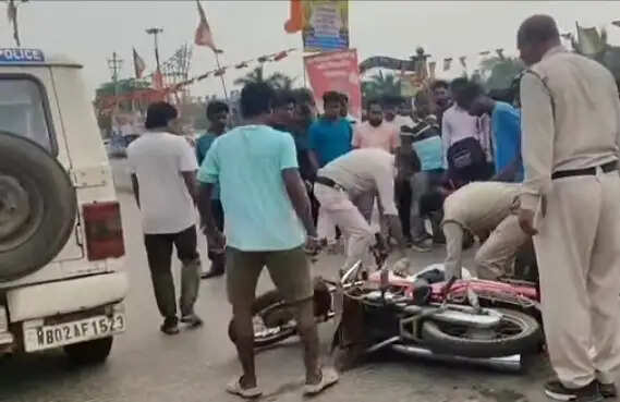 ट्रक से कुचलकर बाइक सवार की मौत