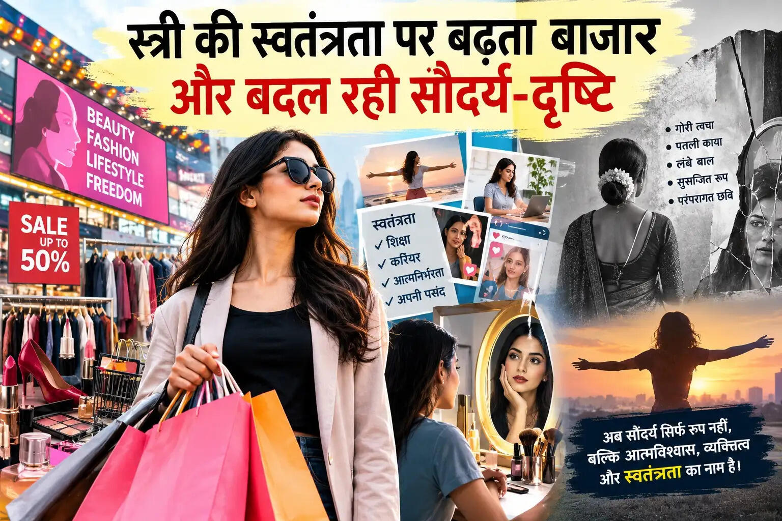 स्त्री की स्वतंत्रता पर बढ़ता बाजार और बदल रही सौंदर्य दृष्टि