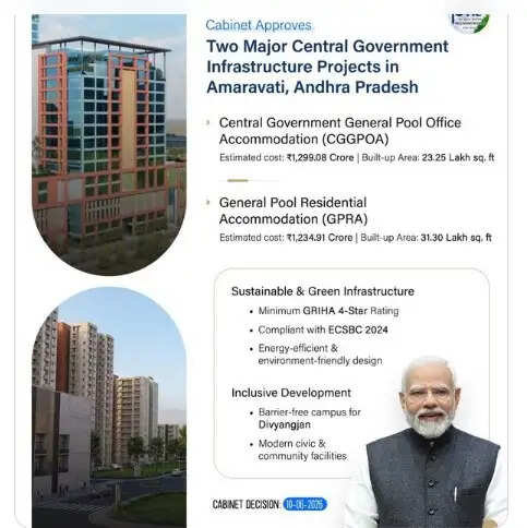 कैबिनेट ने अमरावती में दो बड़ी अवसंरचना परियोजनाओं को दी मंजूरी