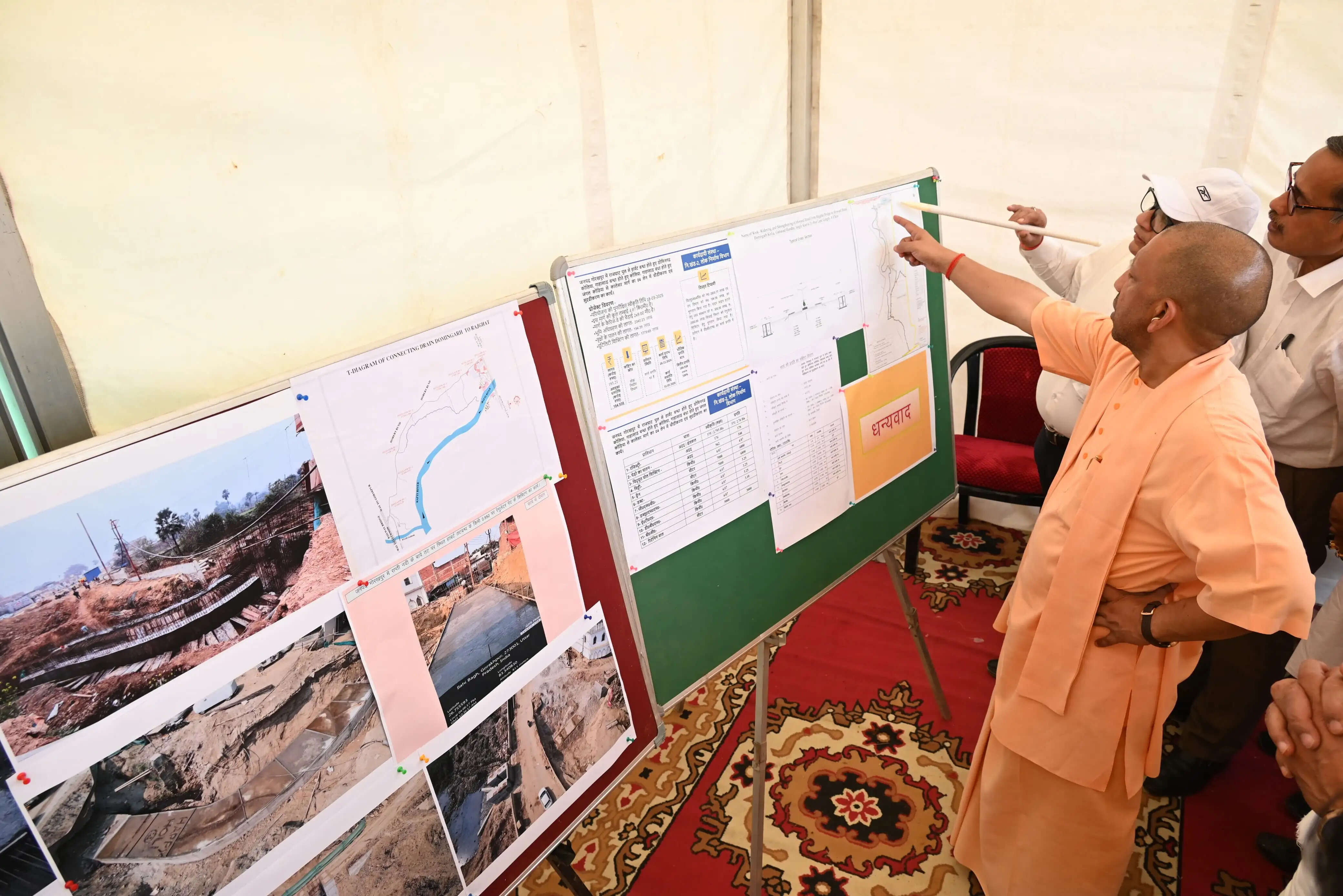 मुख्यमंत्री ने किया निर्माणाधीन डोमिनगढ़ बंधा फोरलेन सड़क और डोमिनगढ़ रेल उपरिगामी पुल का निरीक्षण