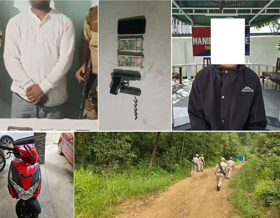 मणिपुर में दो उग्रवादी गिरफ्तार, हथियार और नकदी बरामद