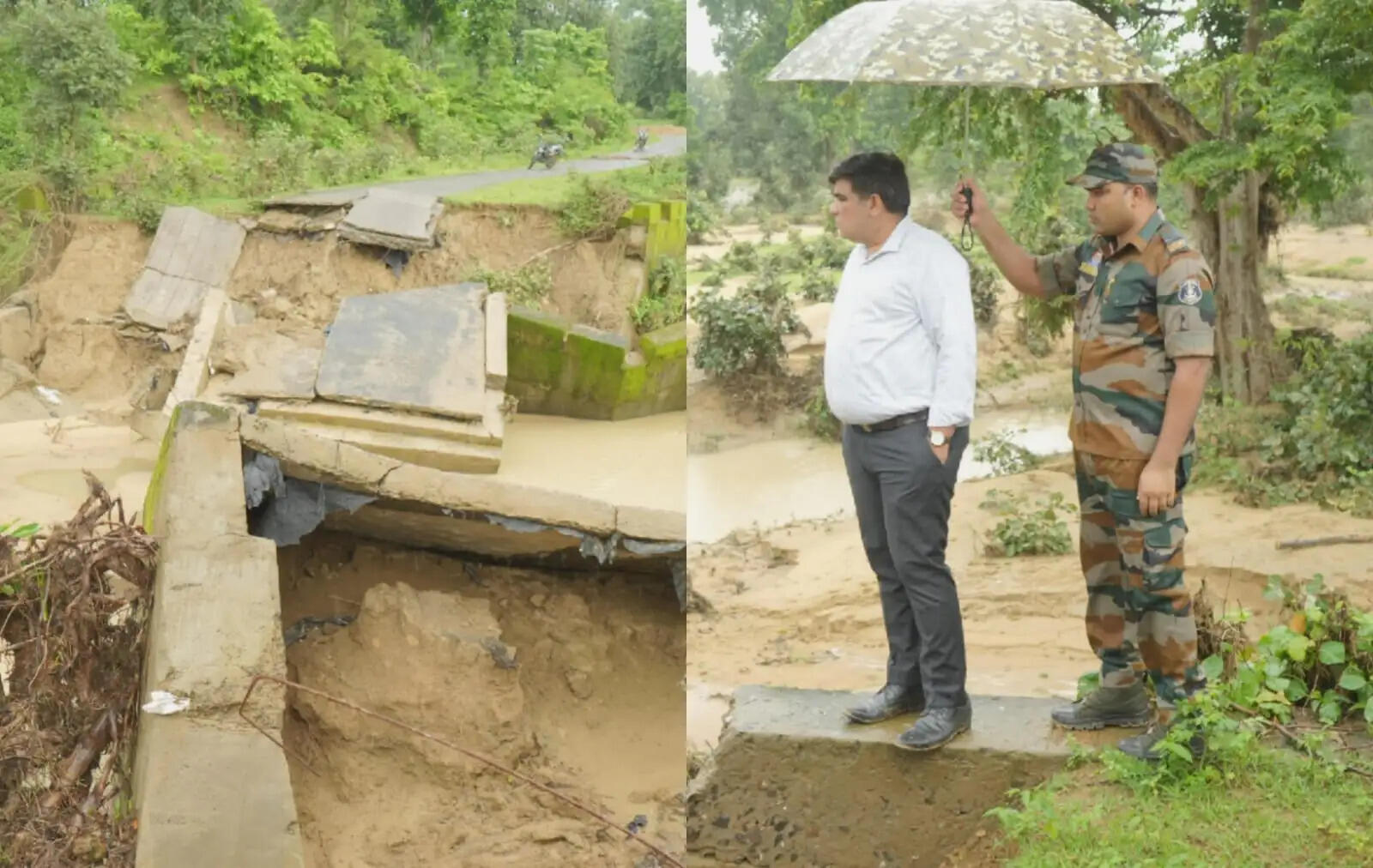 कोरबा : बारिश, कीचड़ और टूटे पुल के बीच कलेक्टर पहुंचे सुदूर गांव, क्षतिग्रस्त पुल-पुलियों का किया निरीक्षण