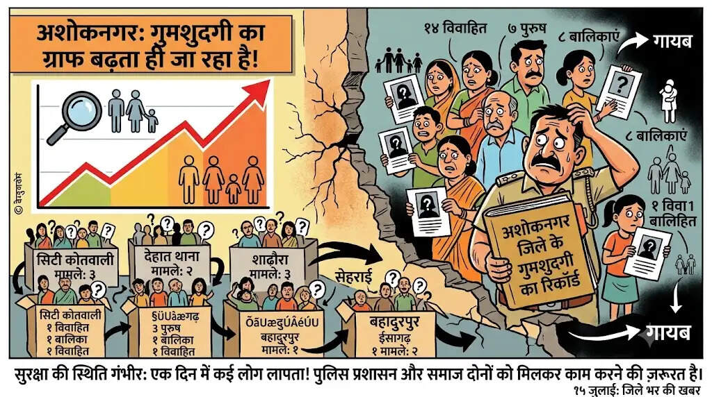 अशोकनगर में एक दिन में 24 से अधिक गुमशुदगी के मामले दर्ज, पुलिस ने शुरू की तलाश
