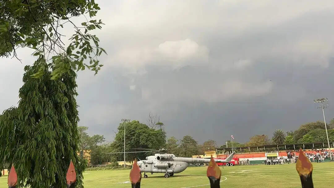 प्रधानमंत्री की सभा के पहले हेलीपैड पर हेलीकॉप्टर लैंडिग का ट्रायल पूरा, सभा स्थल को छावनी में तब्दील