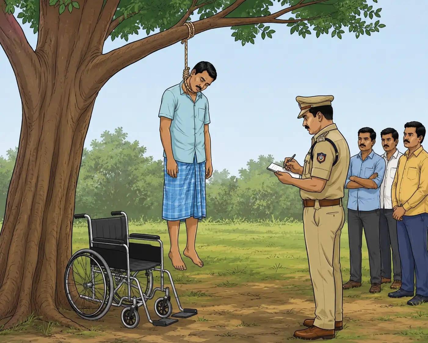 अनूपपुर: पेड़ से लटका मिला शव लकवाग्रस्त अधेड़ का शव, परिजन बोले- बीमारी से था परेशान