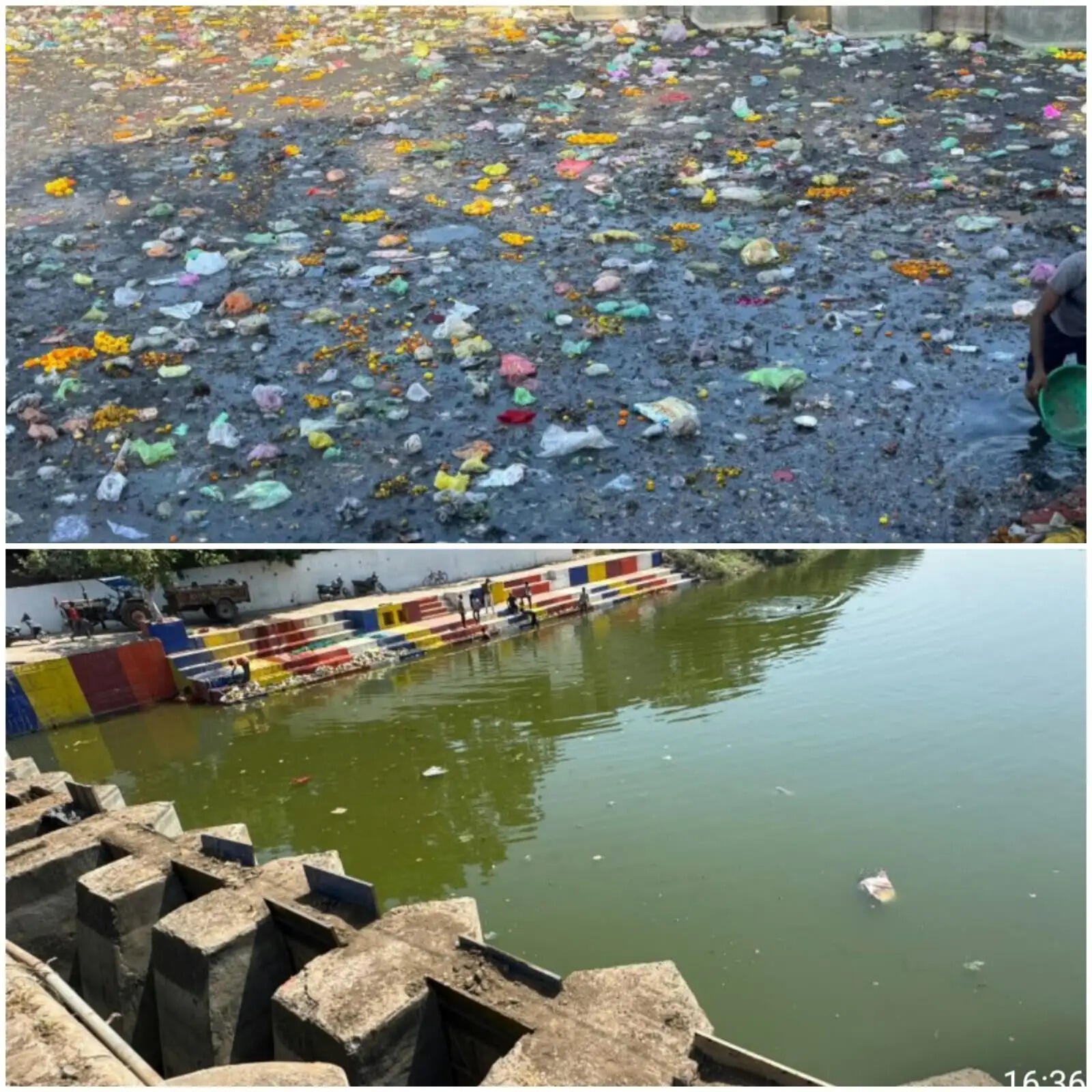 राजगढ़ःपितृ अमावस्या पर काली पड़ गई अजनार नदी, सात घंटे चला सफाई अभियान
