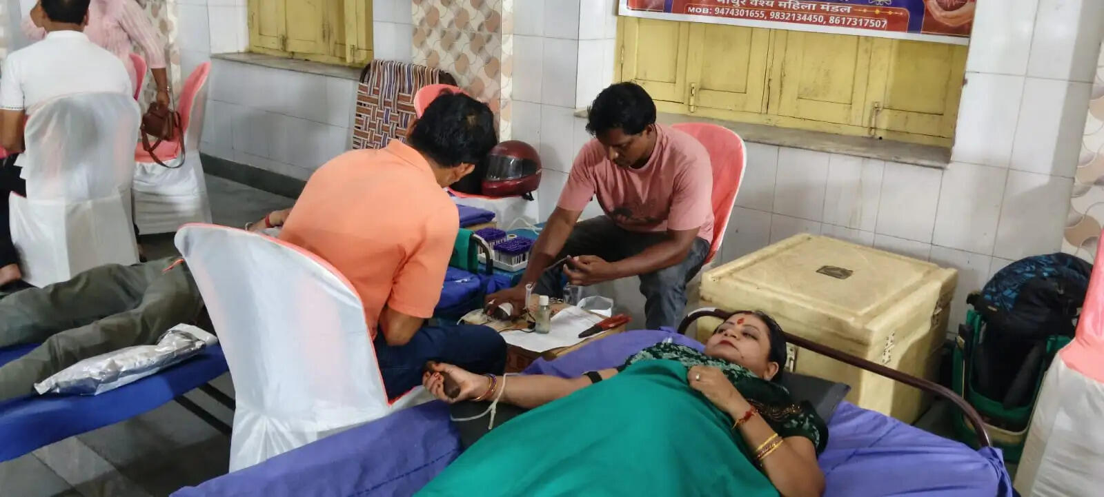 खड़गपुर में माथुर वैश्य समाज का रक्तदान एवं स्वास्थ्य जांच शिविर संपन्न