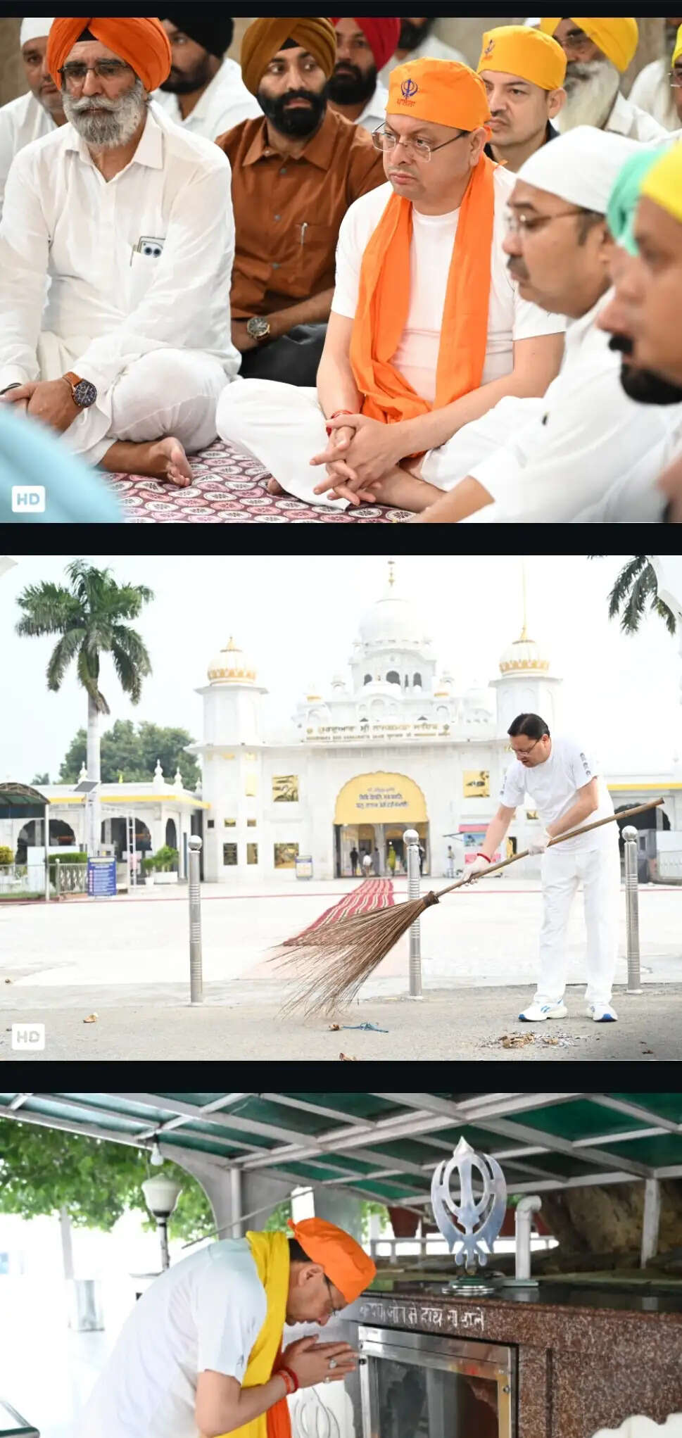 नानकमत्ता में मुख्यमंत्री धामी ने किया श्रमदान, स्वच्छता को जीवनशैली बनाने का दिया संदेश