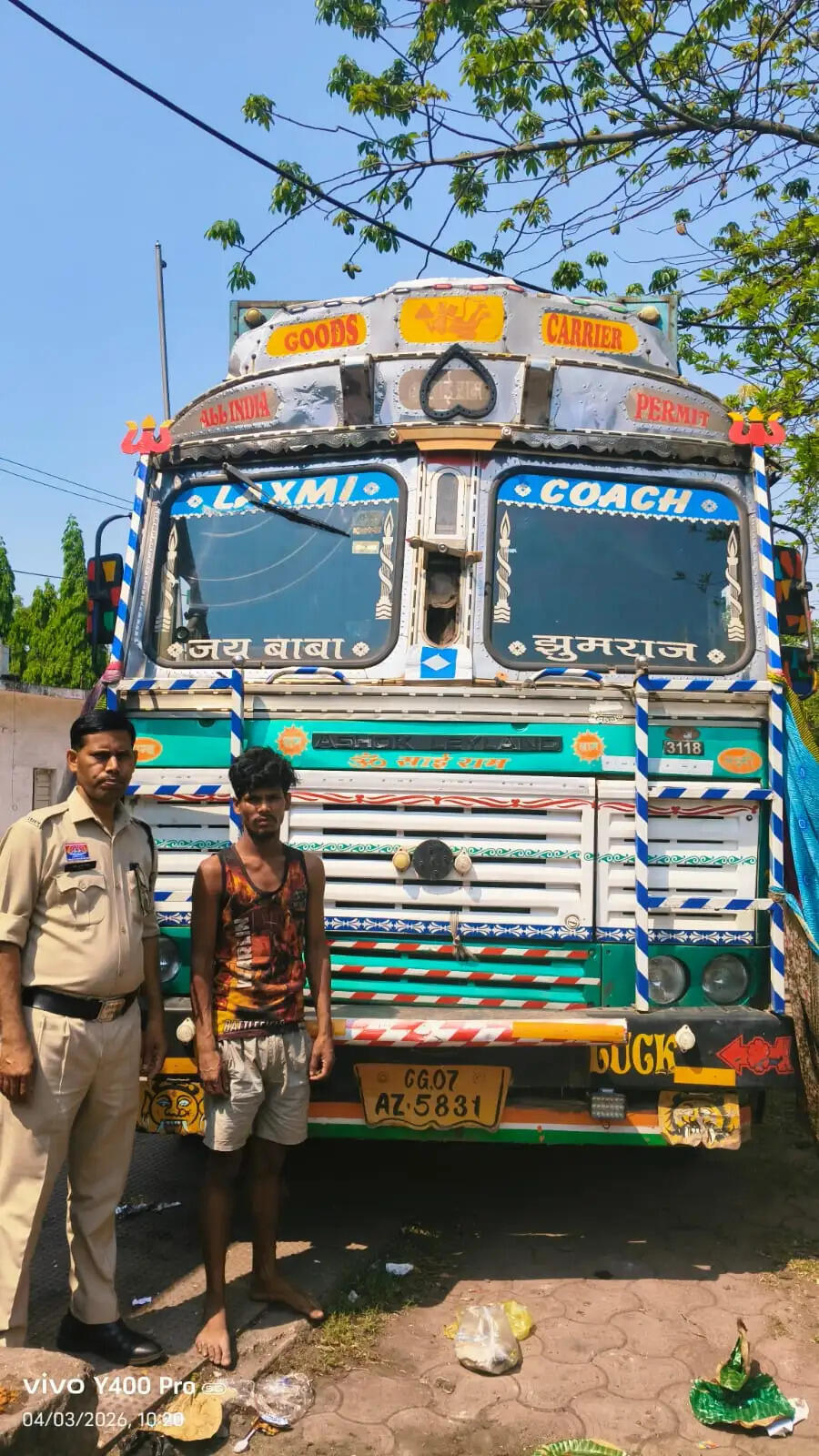 रायपुर : चालान से बचने के चक्कर में ट्रक लेकर फरार, 6 घंटे में चालक गिरफ्तार