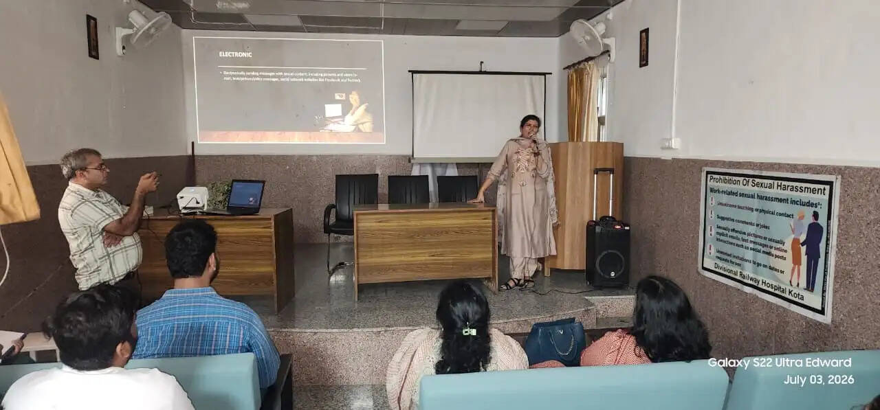 महिलाओं के यौन उत्पीड़न रोकथाम पर मंडल रेल चिकित्सालय कोटा में जागरूकता कार्यशाला आयोजित