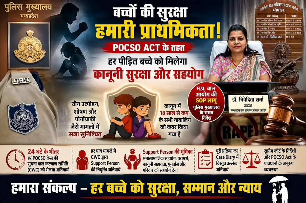 पॉक्सो पीड़ित कोई बच्चा अब नहीं रहेगा अकेला, राज्य बाल आयोग की एसओपी लागू, पुलिस मुख्यालय ने पूरे प्रदेश में जारी किए सख्त निर्देश