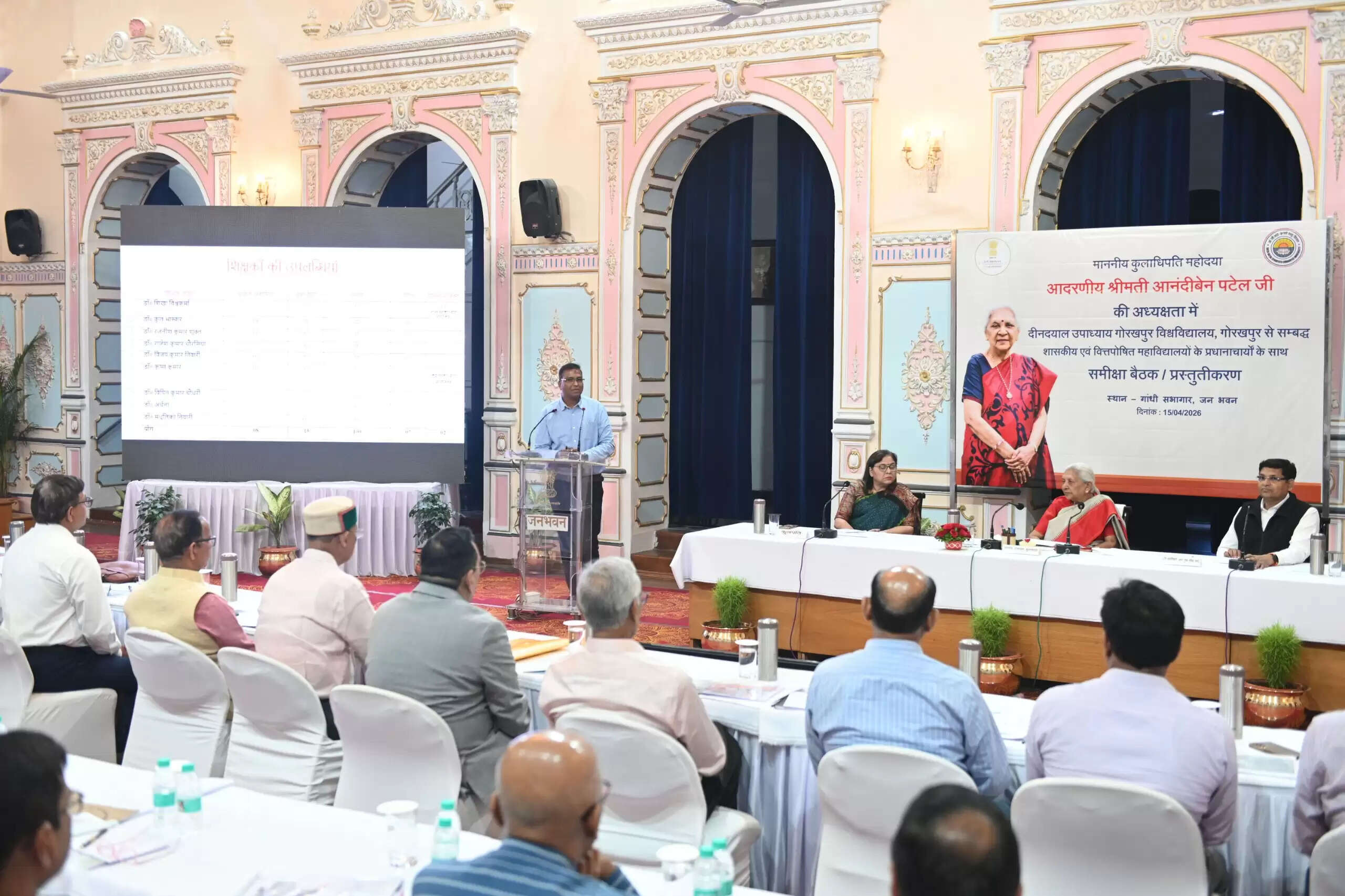 कुलाधिपति के समक्ष महाविद्यालयों का प्रस्तुतीकरण, गुणवत्तापूर्ण व रोजगारपरक शिक्षा पर जोर