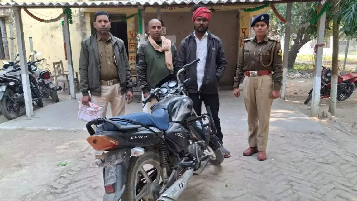 चोरी की बाइक के साथ एक गिरफ्तार