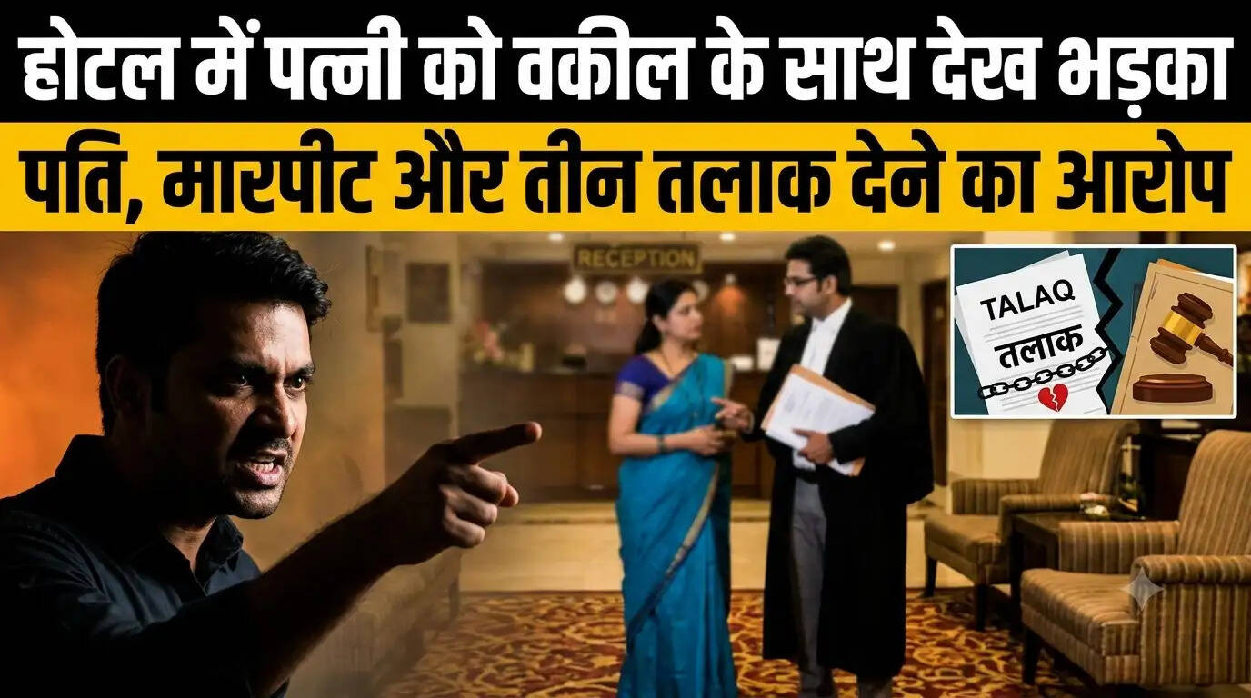 जबलपुरः होटल में पत्नी को वकील के साथ देख भड़का पति, मारपीट और तीन तलाक देने का आरोप