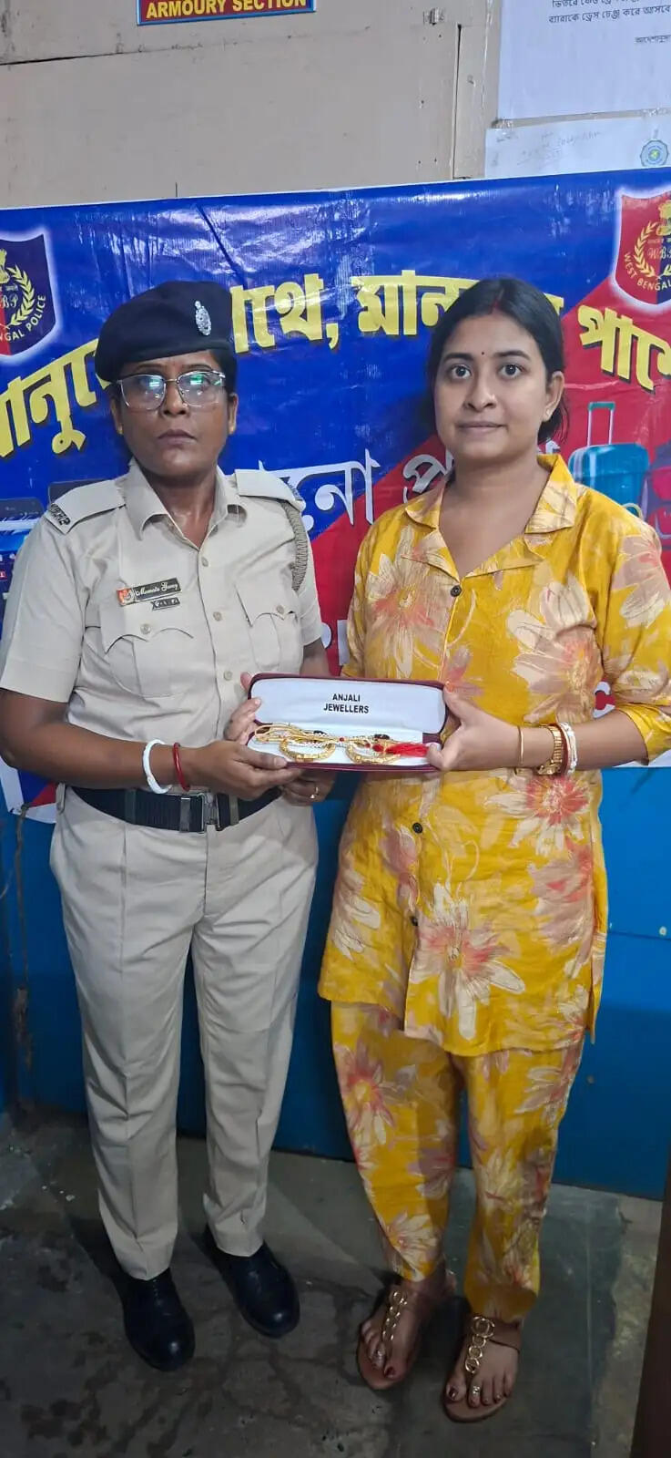 जीआरपी की तत्परता से सोने के गहने बरामद