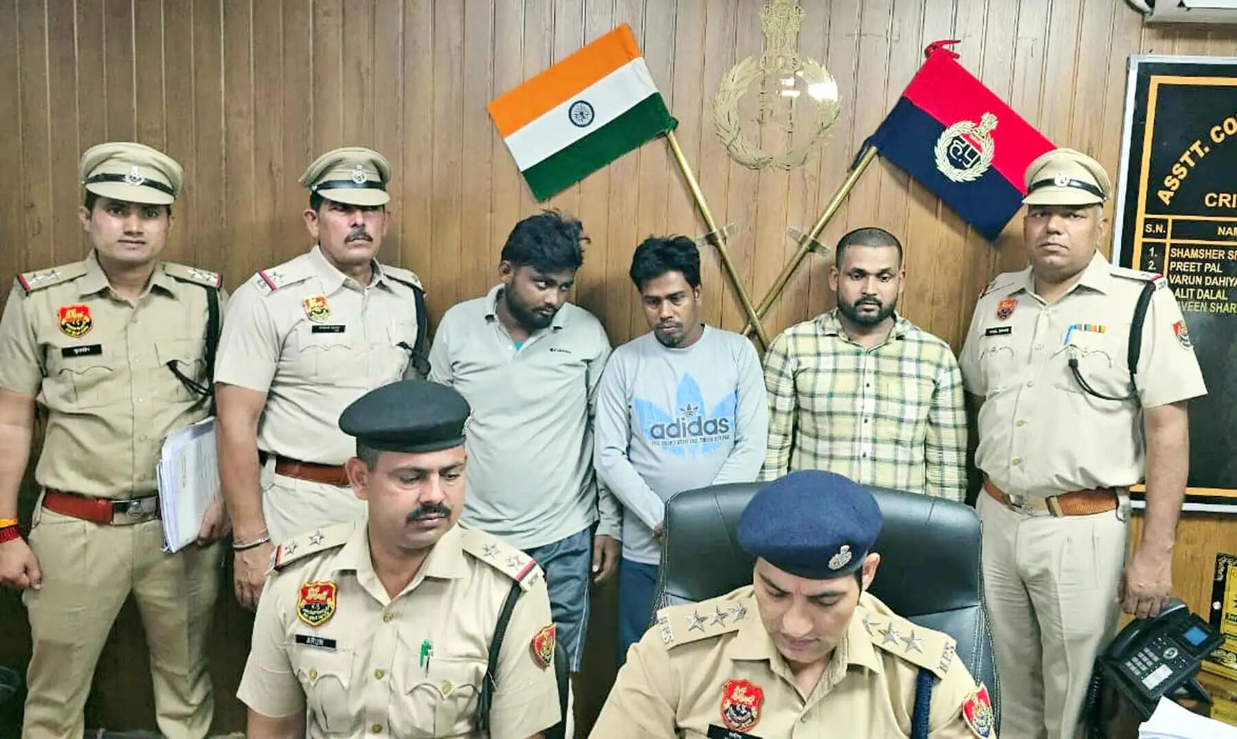 गुरुग्राम: पुलिस व बदमाशों के बीच मुठभेड़, चार गिरफ्तार