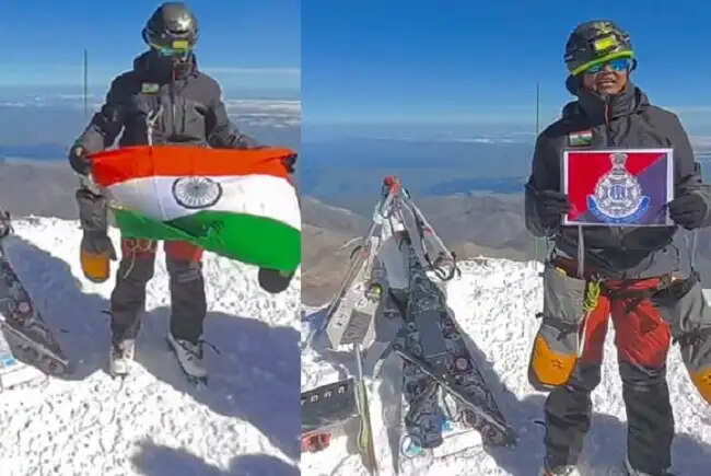 मप्र की आरक्षक वर्षा पटेल ने यूरोप की सबसे ऊंची चोटी माउंट एल्ब्रुस पर फहराया तिरंगा