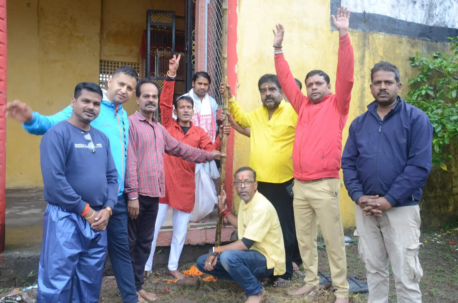 न्यू काली पूजा महोत्सव के आयोजन के लिए पंडाल का हुआ भूमि पूजन