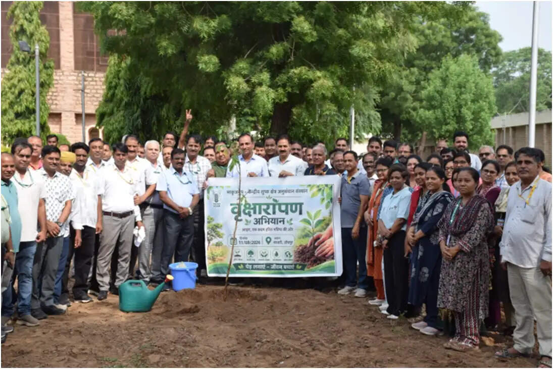 काजरी में 300 पौधों का रोपण, शुष्क क्षेत्र में हरित आवरण बढ़ाने का संकल्प