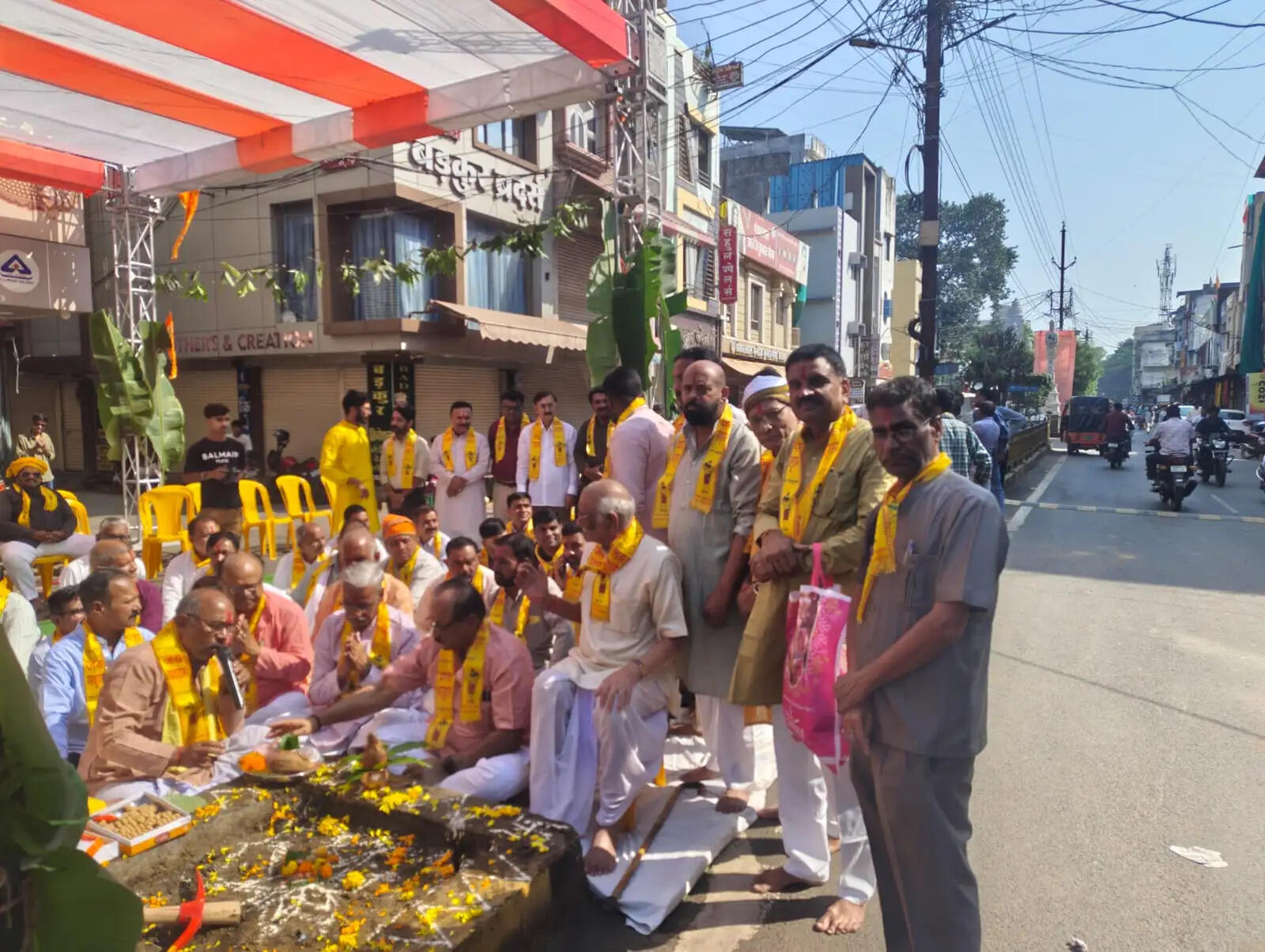नरसिंहपुरः भगवान परशुराम के स्तंभ का भूमि पूजन हुआ