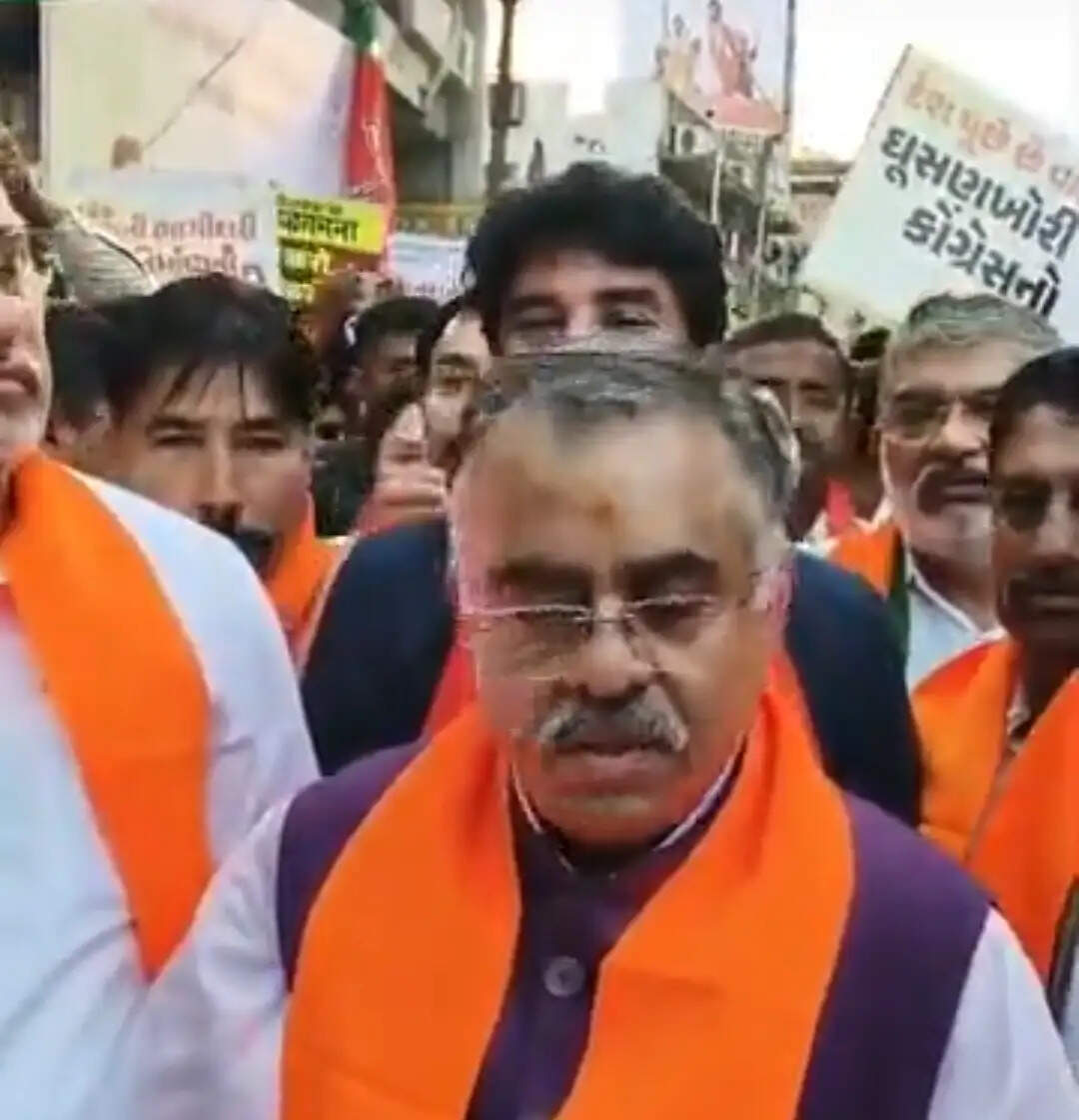 ‘लोकतंत्र बचाओ’ पदयात्रा में तरुण चुग का राहुल गांधी पर निशाना, सामने कांग्रेस का भी प्रदर्शन
