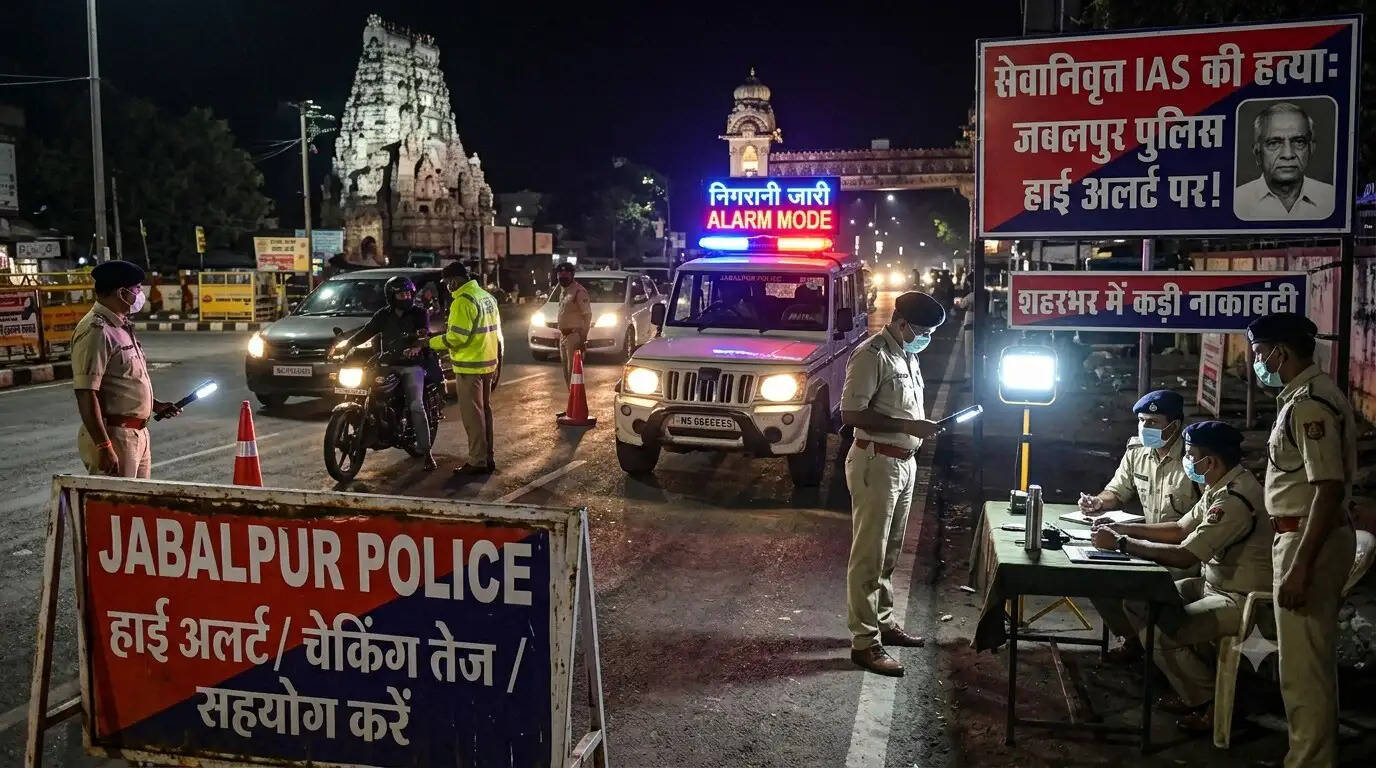 सेवानिवृत्त आई ए एस अधिकारी की हत्या के बाद जबलपुर पुलिस भी अलर्ट मोड पर