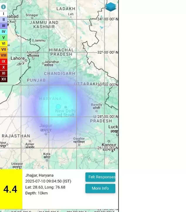 हरियाणा के झज्जर में 4.4 तीव्रता का भूकंप, दिल्ली-एनसीआर में भी हिली धरती