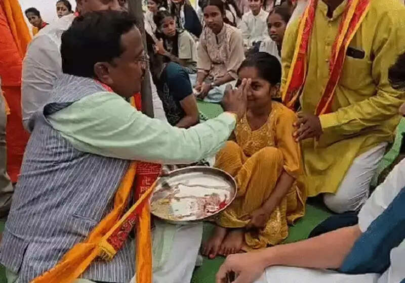 मप्र के उज्जैन में एक साथ 151 पंडालों में हुआ 35 हजार कन्याओं का महापूजन