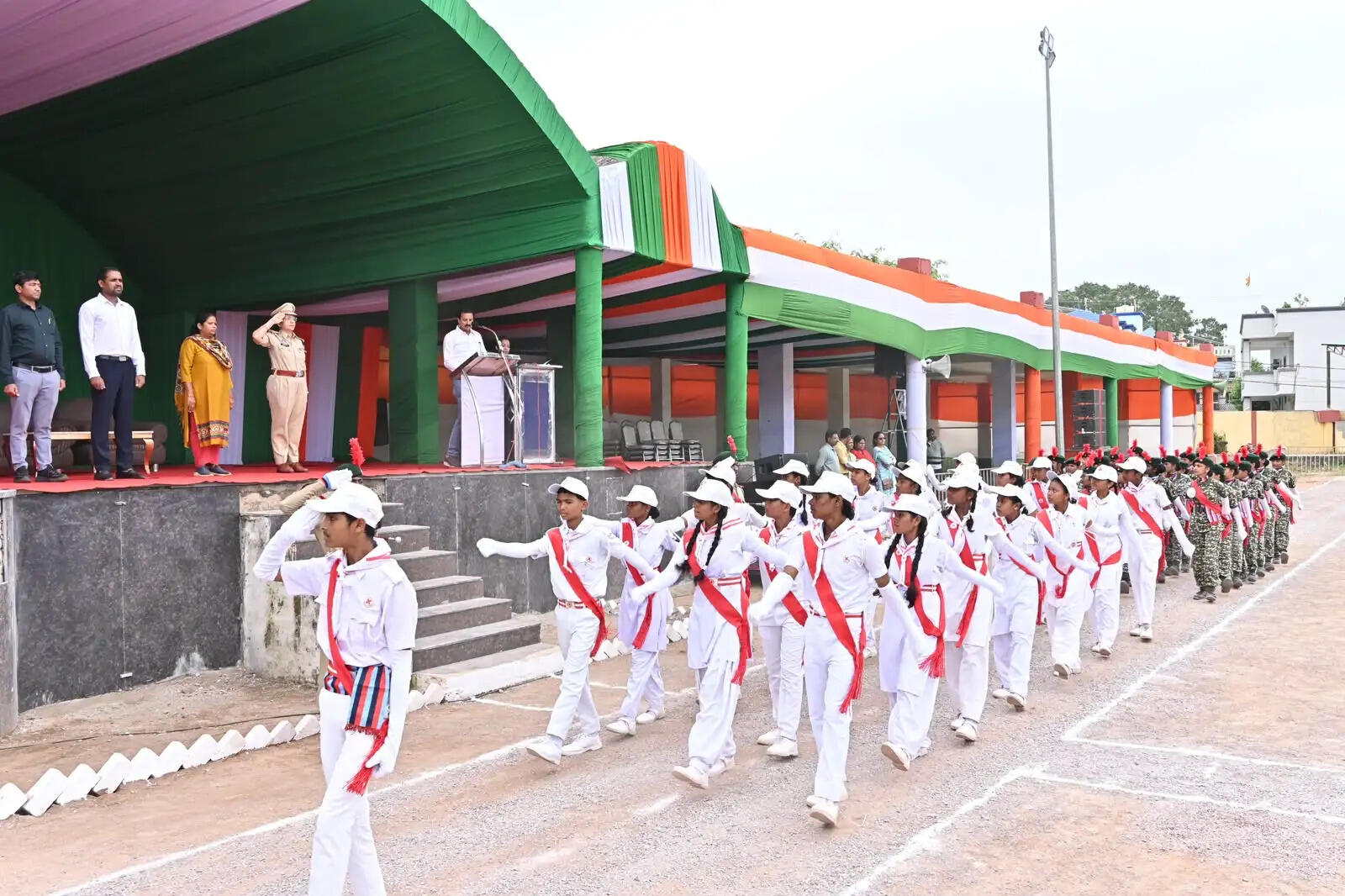 स्वतंत्रता दिवस से पहले फुल ड्रेस रिहर्सल, परेड और सांस्कृतिक कार्यक्रमों का हुआ अभ्यास