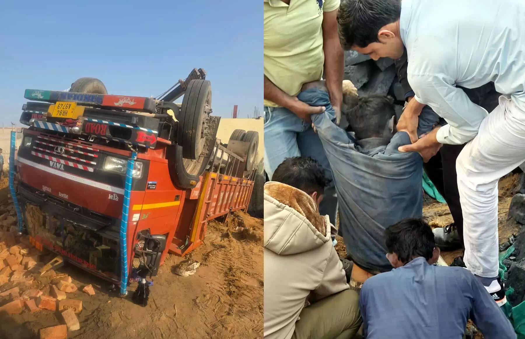 गुरुग्राम: मानेसर में निर्माणाधीन साइट पर ट्रक के नीचे दबे एक मजदूर की मौत