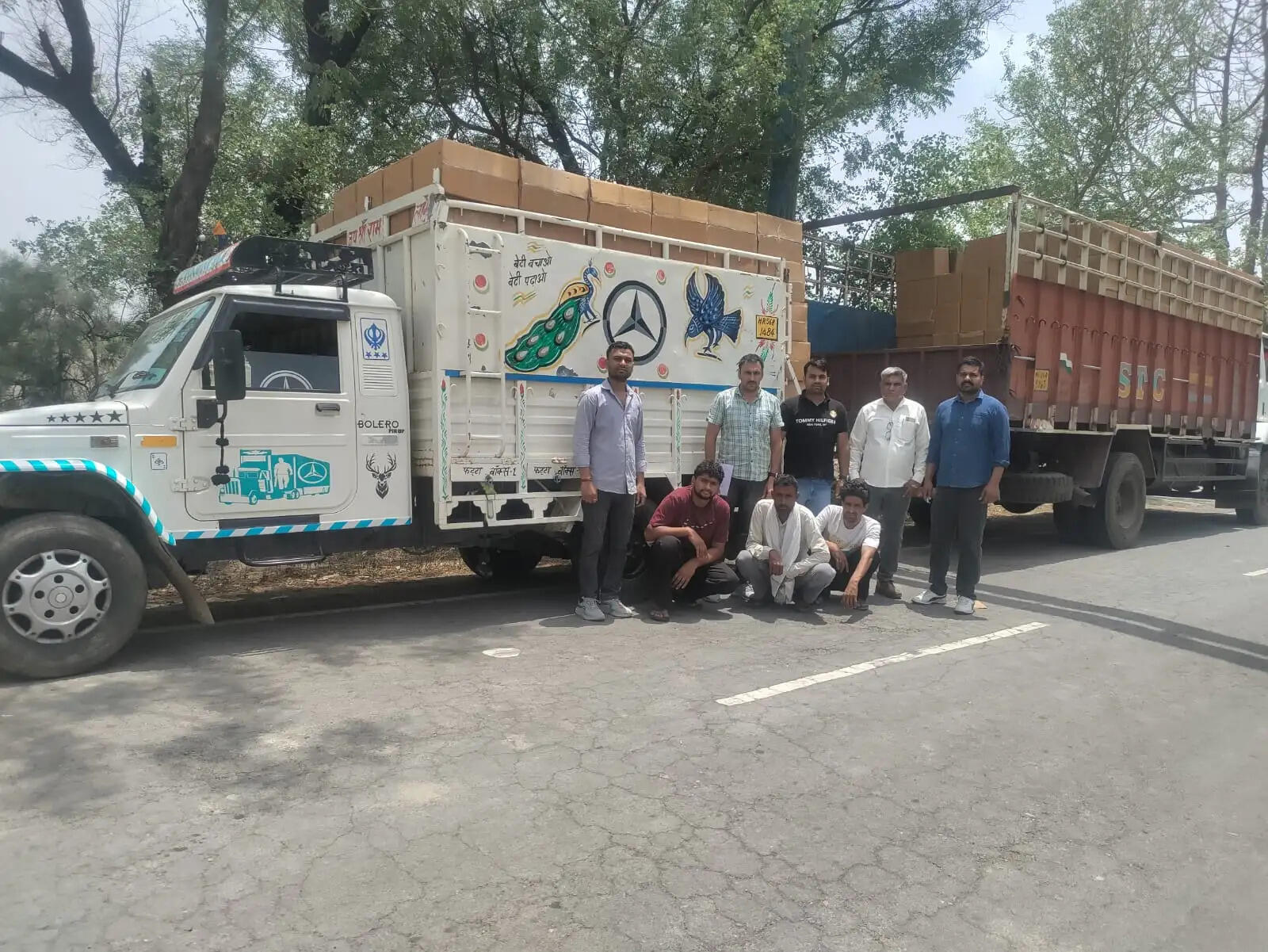 जींद : पिकअप व ट्रक से 3867 किलो विस्फोटक सामग्री व पटाखे बरामद