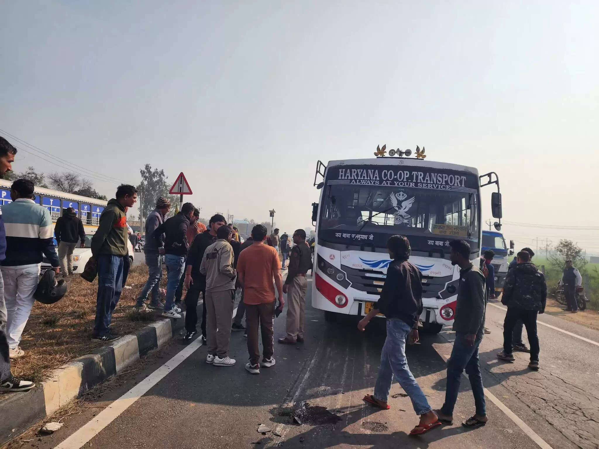 जींद : बस व मोटरसाइकिल की भिड़ंत में युवक की मौत