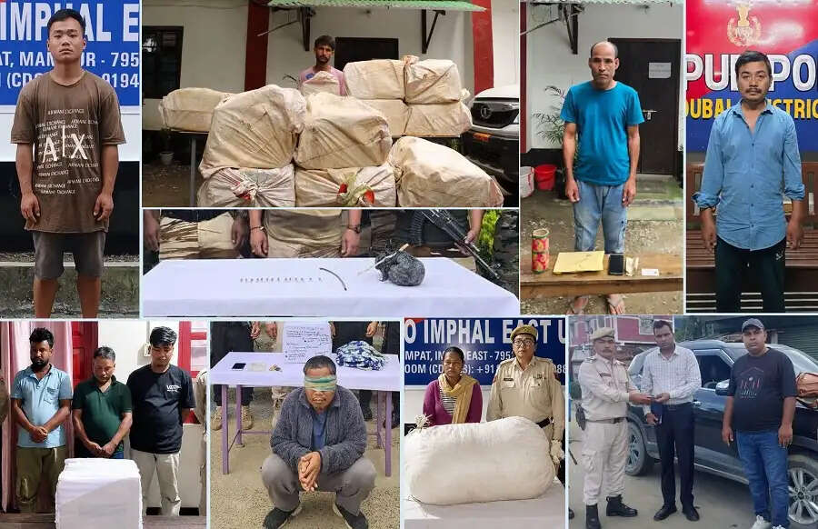मणिपुर में उग्रवादी कैडर समेत कई गिरफ्तार, ड्रग्स और विस्फोटक बरामद
