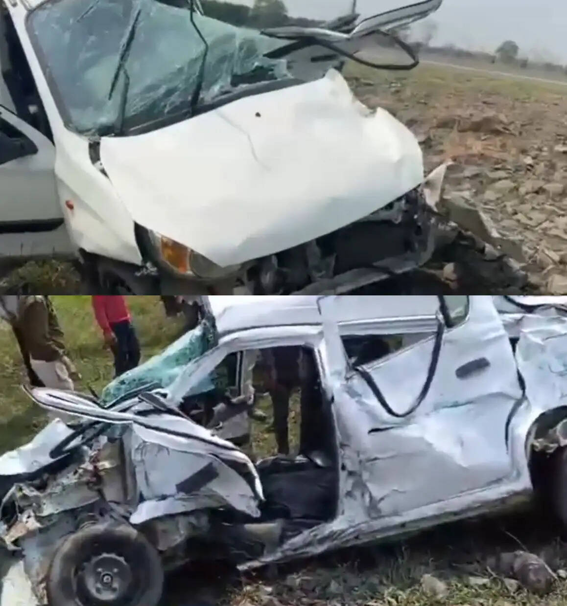 आगरमालवाः कार और ट्रक की हुई भिडंत में तीन घायल