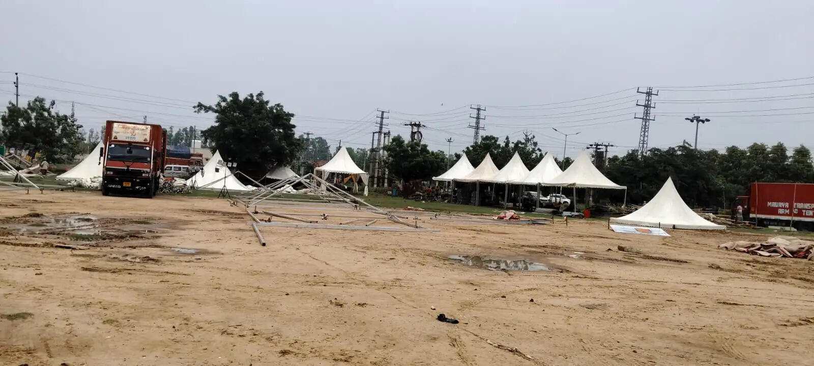 जींद : प्रधानमंत्री के जनसभा को दस एकड़ में लगेगा टैंट