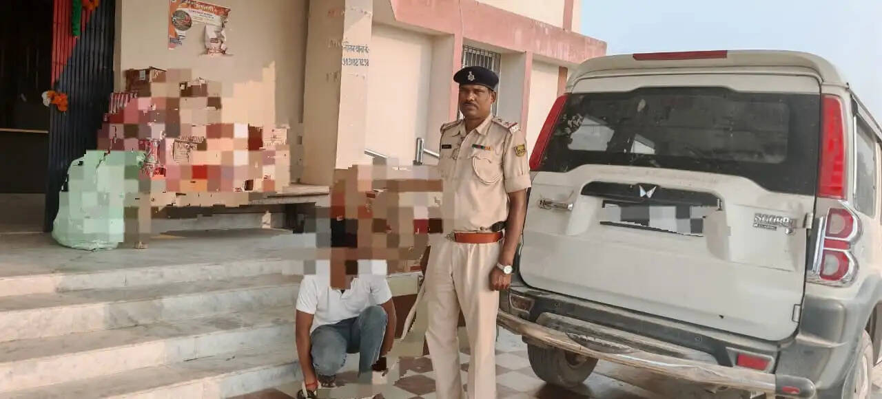 शराब से लदी स्कॉर्पियो पकड़ाई, 757 लीटर अवैध शराब बरामद