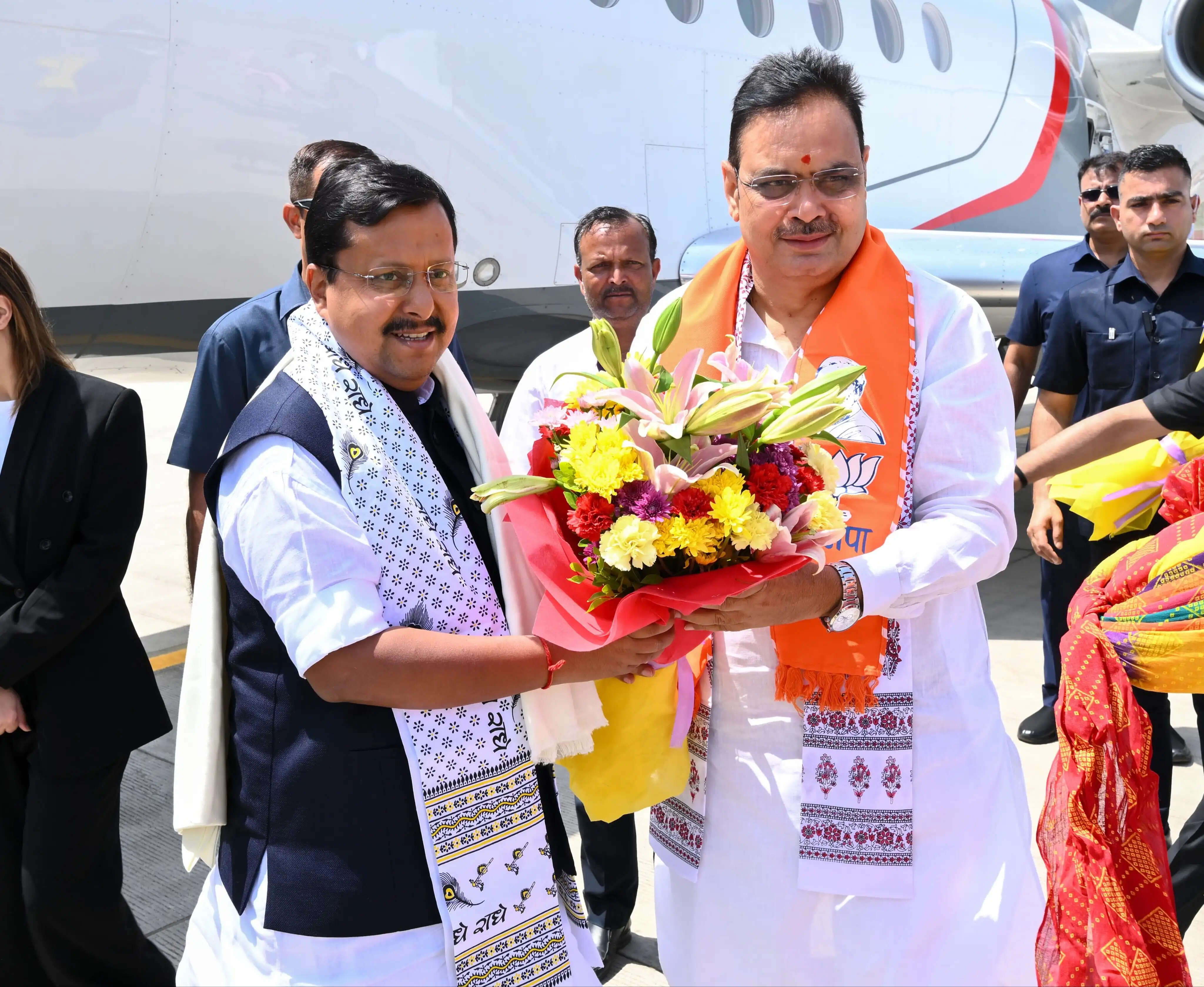 भाजपा के राष्ट्रीय अध्यक्ष का राजस्थान दौरा, पार्टी के सात कार्यालयों का उद्घाटन किया