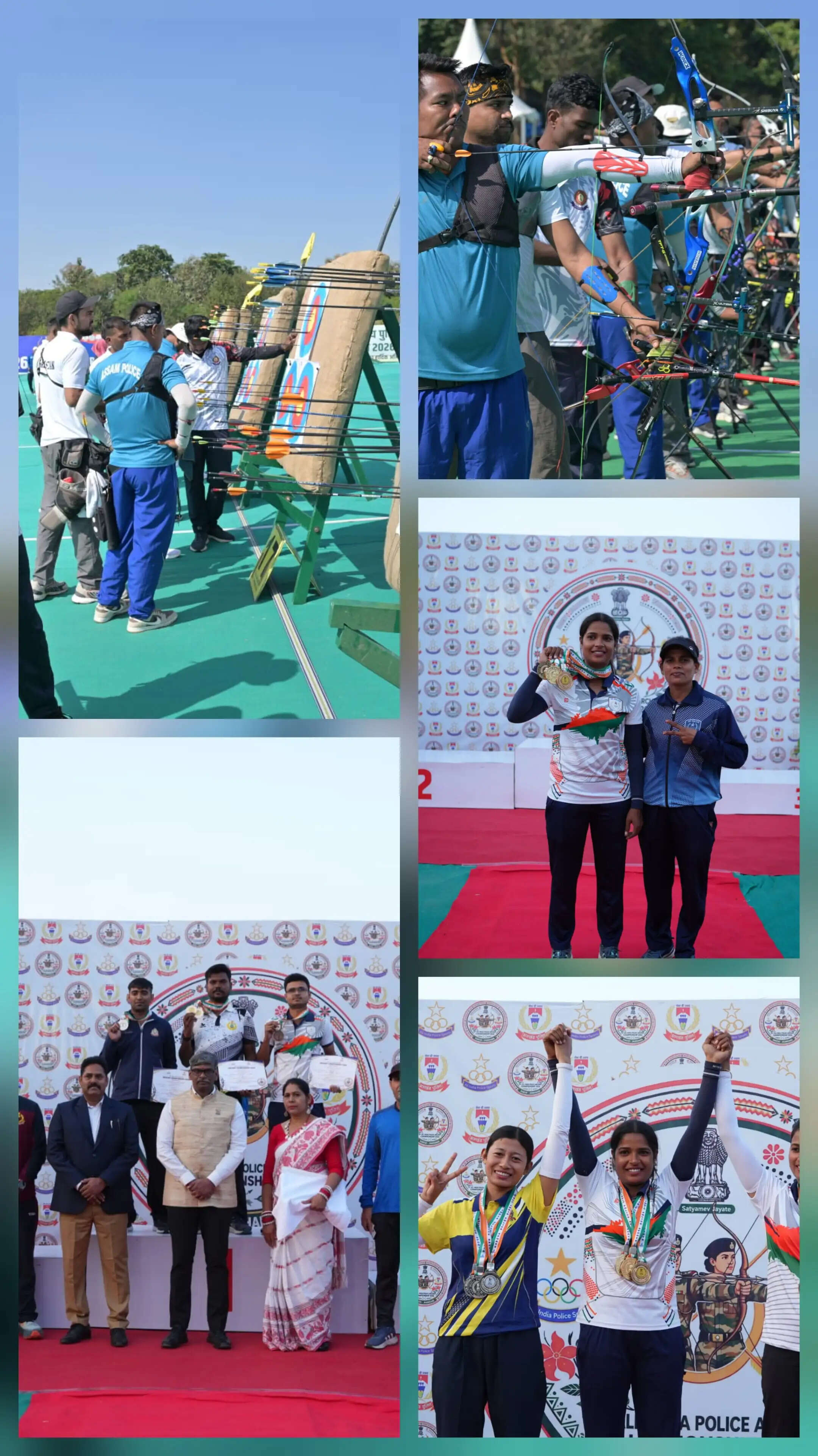 राष्ट्रीय पुलिस तीरंदाजी प्रतियोगिता के 50 मीटर रिकर्व श्रेणी में सीआईएसएफ के नितिन ने जीता स्वर्ण पदक