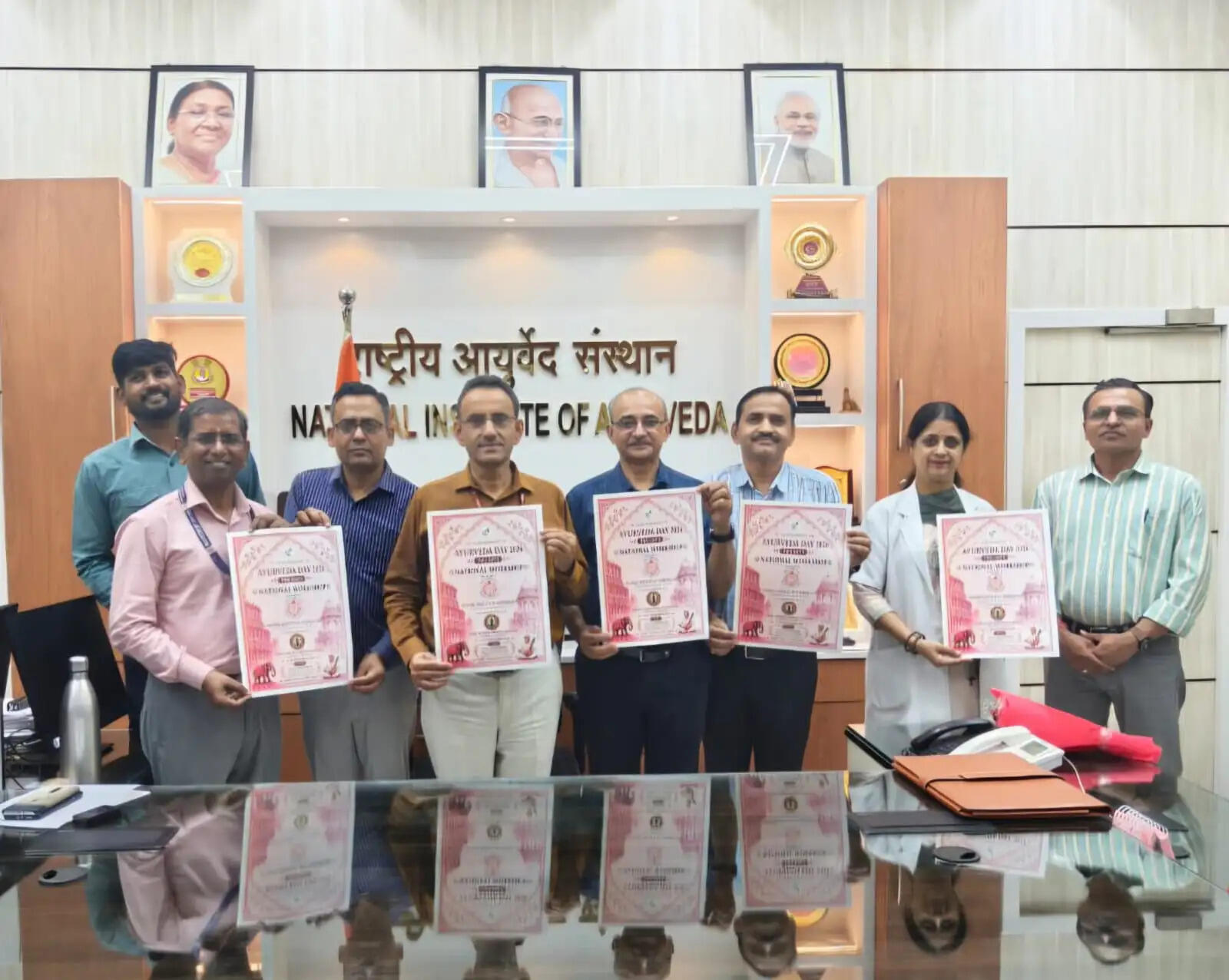 जयपुर में राष्ट्रीय आयुर्वेद कार्यशाला 17 से, पोस्टर का विमोचन
