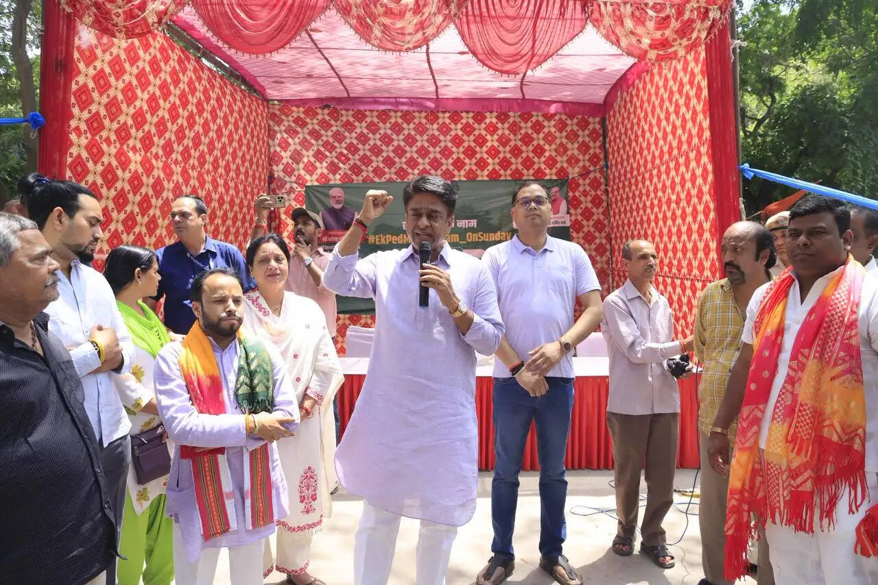 एनडीएमसी क्षेत्र में वृक्षारोपण के साथ-साथ जनसुनवाई का हुआ आयोजन