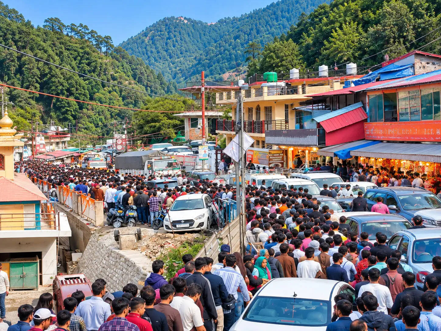 नैनीताल और कैंची धाम में उमड़ा श्रद्धालुओं-सैलानियों का रेला, 20 किमी तक लगा जाम