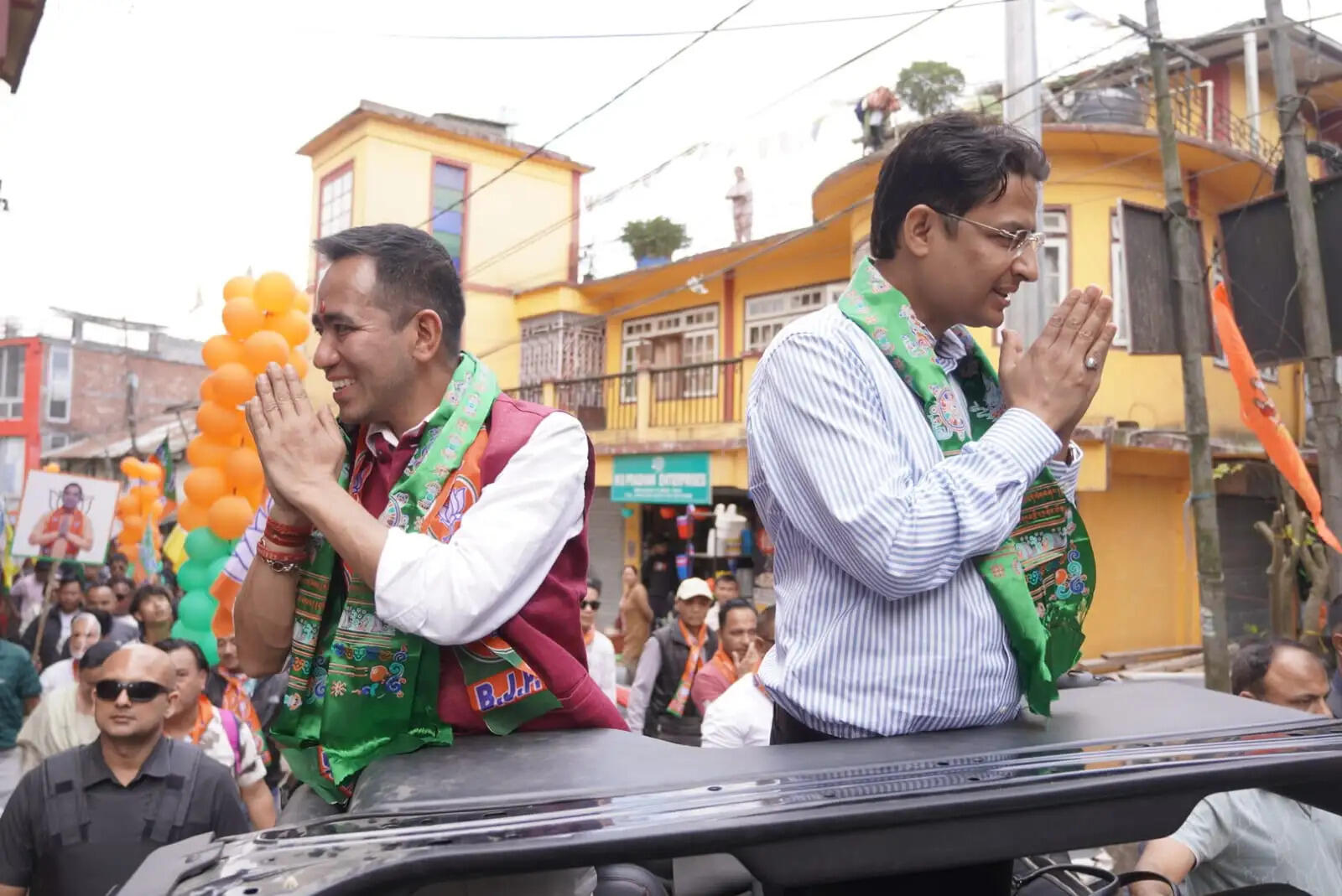 मिरिक में भाजपा समर्थित उम्मीदवार सोनम लामा के समर्थन में&nbsp;रैली