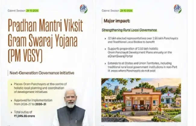 कैबिनेटः'प्रधानमंत्री विकसित ग्राम स्वराज योजना' के लिए 7395 करोड़ की मंजूरी