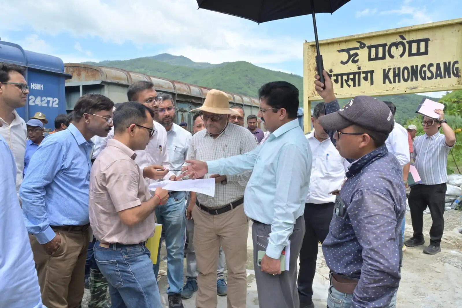 पूसीरे (निर्माण) के महाप्रबंधक ने जिरिबाम–इंफाल रेल लाइन परियोजना के निर्माण कार्यों का किया निरीक्षण