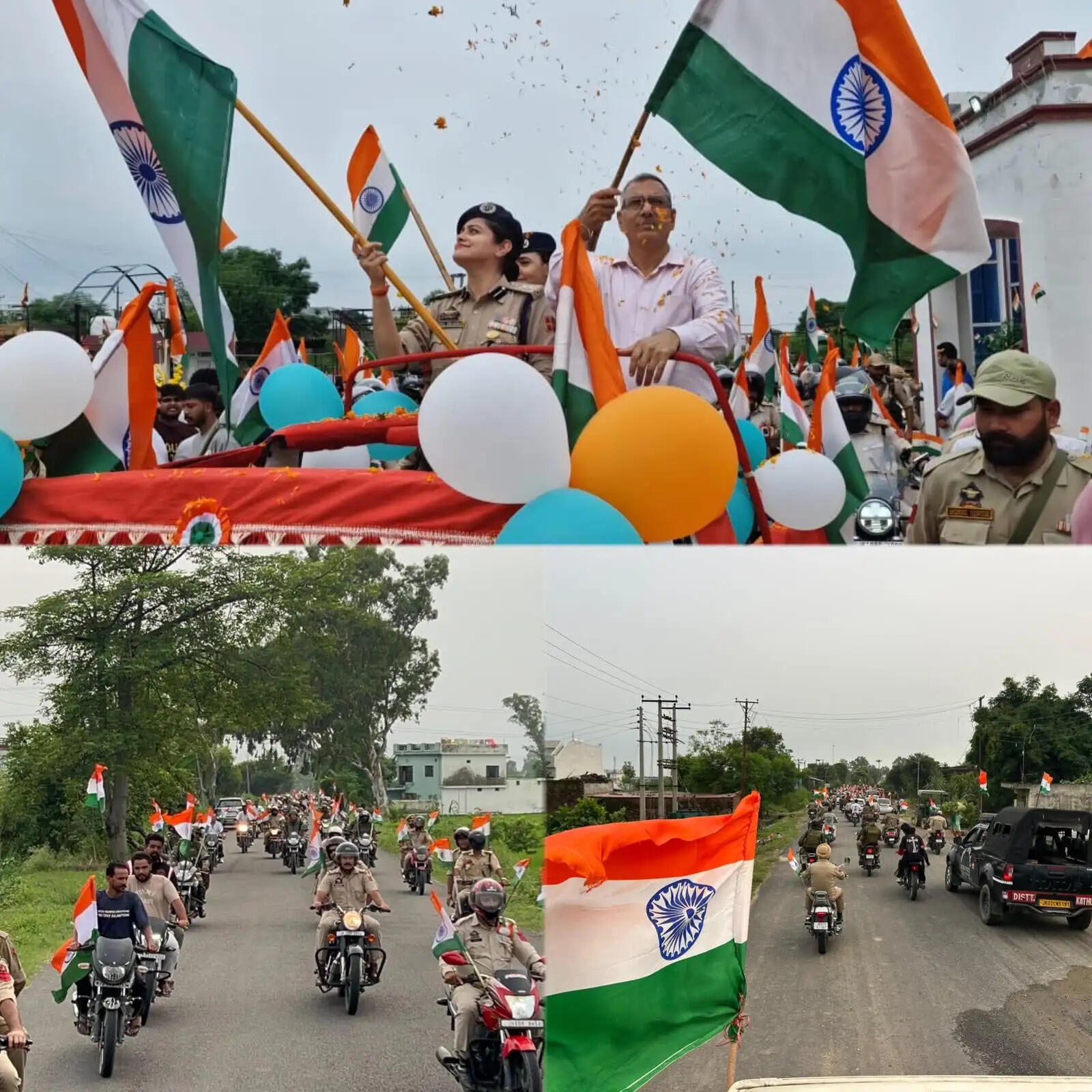 जीरो लाइन से लखनपुर तक गूंजा तिरंगे का जयघोष