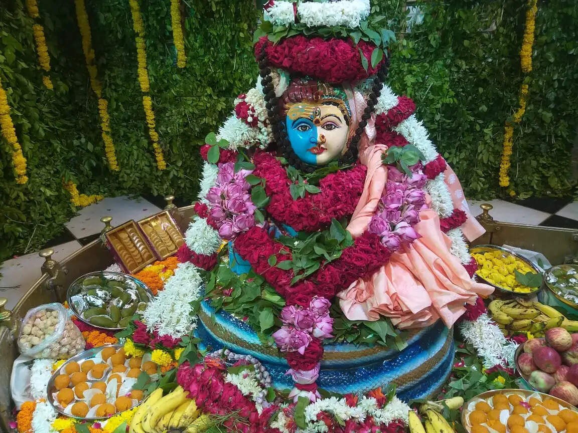गौरी केदारेश्वर महादेव का हुआ भव्य हरियाली श्रृंगार, अर्धनारीश्वर स्वरूप की झांकी देख आह्लादित हुए शिवभक्त