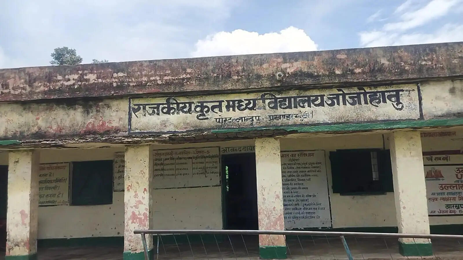 एक शिक्षिका के भरोसे पहली से आठवीं तक की पढ़ाई, जर्जर भवन में चल रहा जोजोहातू का स्कूल